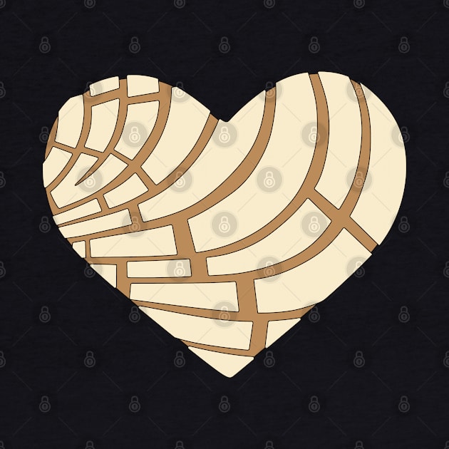 Concha Mexican Bread Food Pan Dulce Mexicana Corazon Heart Classic Mar by Shirtsurf